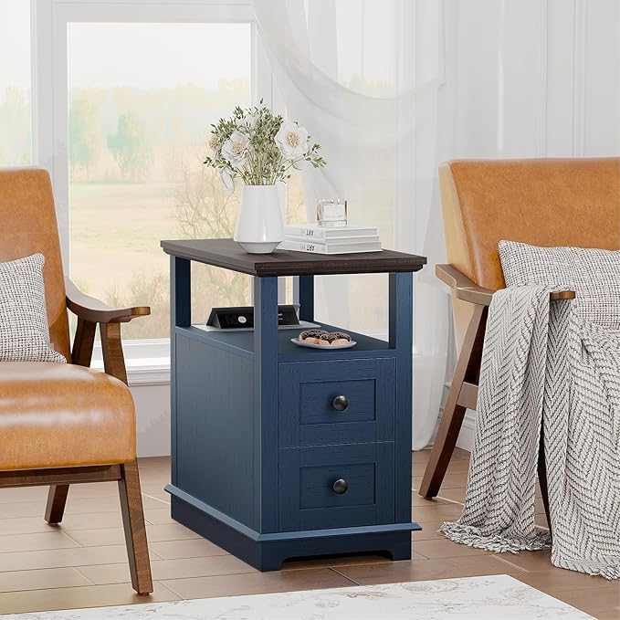 HIFYOBRO 2 Drawers End Table - Image 2