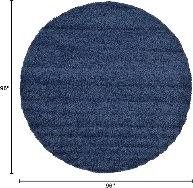Unique Loom Solid Shag Collection Area Rug - Image 2