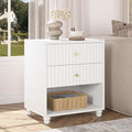 Modern Nightstand, Fluted End Table by ZOSQUARE