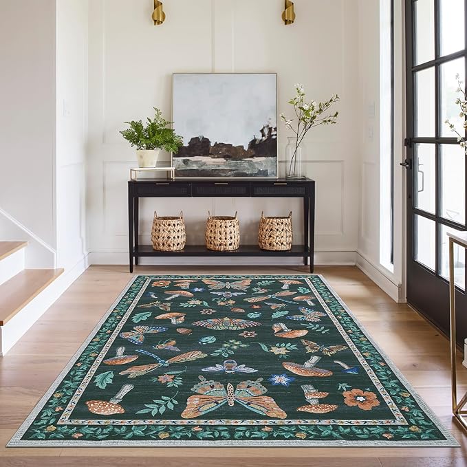 Mushroom 3x5 Rug Washable Non-Slip Small Indoor Rugs - Image 3
