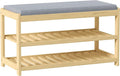 Shoe Bench Entryway, 100% Solid Solid Wood Shoe Rack Bench by Unknown