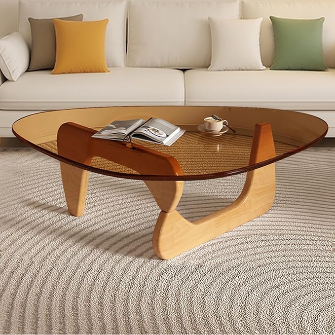 Glass Coffee Table, Mid Century Modern Coffee Table, Coffee Table by LZYFY