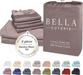 Bella Coterie 6 Piece Luxury Bamboo Viscose California King Size Sheet Set | by BC