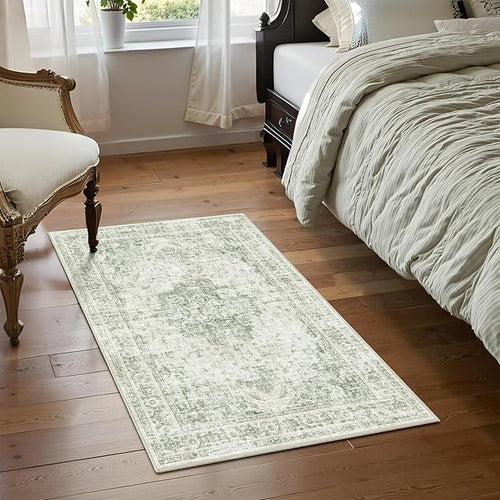 2x3 Vintage Washable Area Rugs for Entryway Soft Non-Slip Bath Mat Boho - Image 2