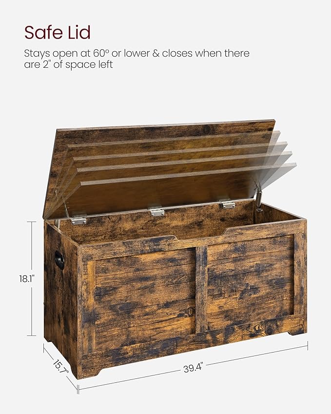 VASAGLE Storage Chest, Storage Bench - Image 3