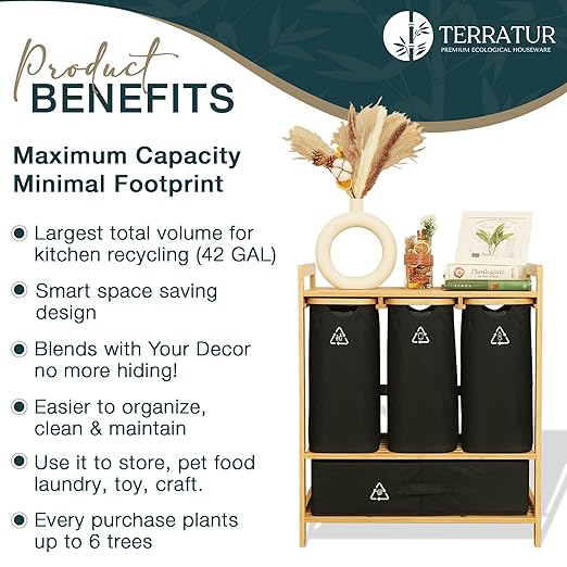 Terratur 4 Section Recycling Bin - Image 4