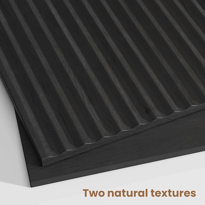Fluted Nightstand Set of 2, Modern End Table - Image 3