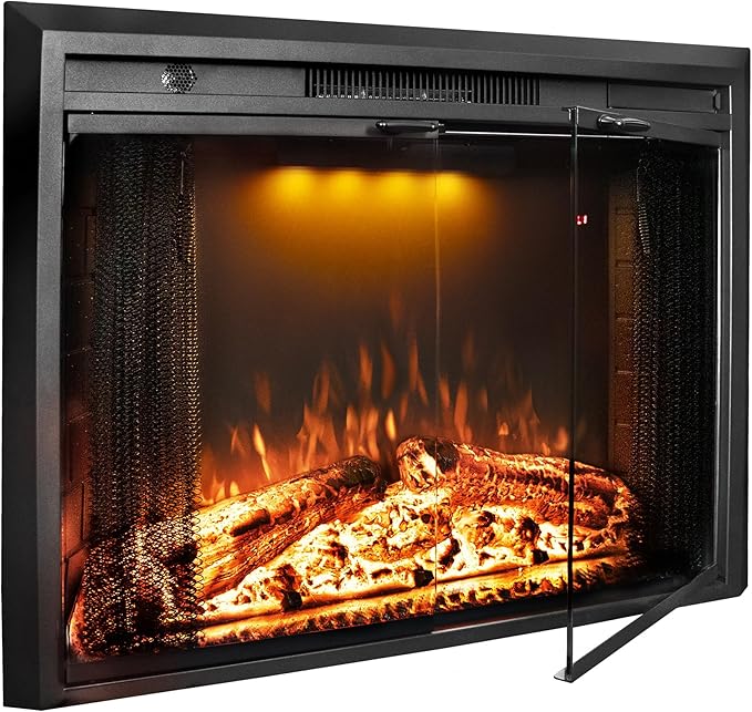 33 Inches Electric Fireplace Insert, 750W/1500W Fireplace Heater by Velaychimney