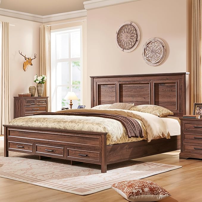 ACCOHOHO Farmhouse Queen Size Bed Frame - Image 7