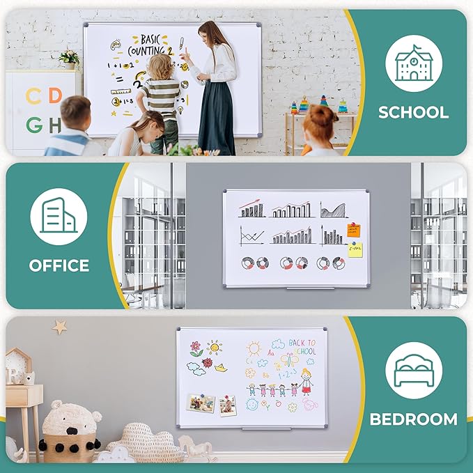 2 Pack 36" x 24" Magnetic Dry Erase Board - Image 5