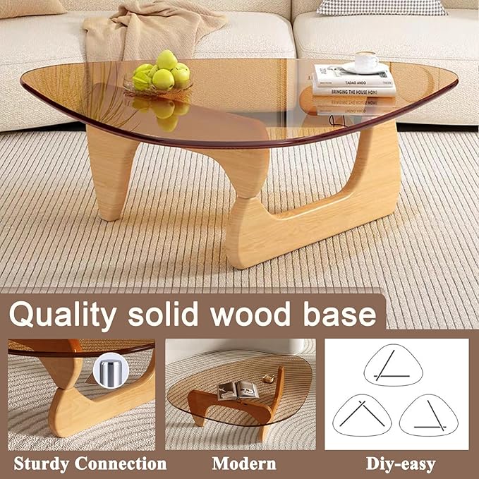 Modern Glass Coffee Table, Mid Century Coffee Table, Small Coffee Table - Image 5