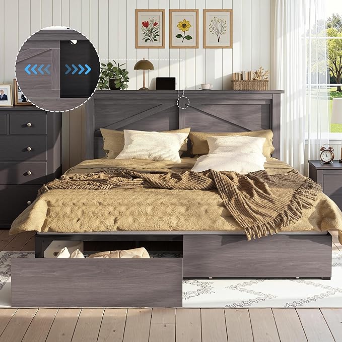 AMERLIFE 47.2" H Queen Bed Frame - Image 3