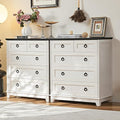 Farmhouse 5 Drawer Dresser for Bedroom Set of 2, 33.2" Tall Small Dressers & by Joaxswe