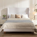 California King Size Upholstered Bed Frame, Platform Bed Frames by Unknown
