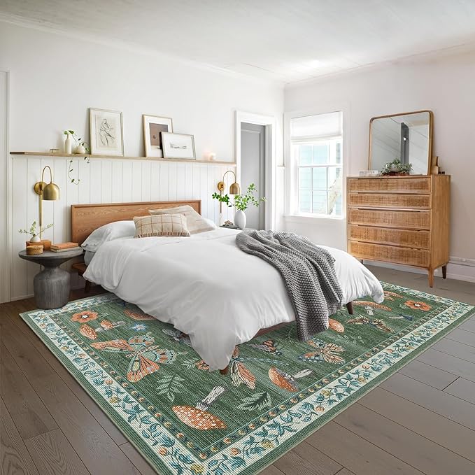 Mushroom Washable Rug 5x7 Area Rugs - Image 8