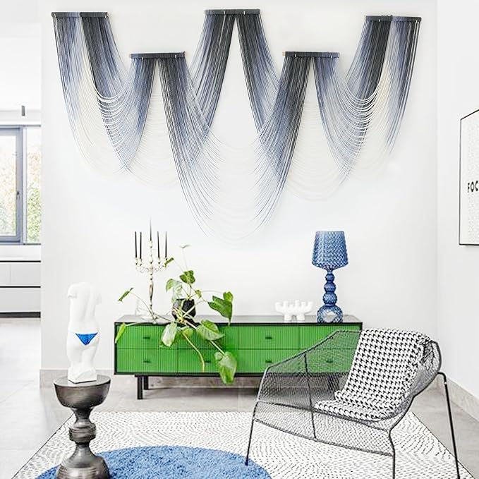 IOWER Large Macrame Wall Hanging Decor Dip-Dyed Macrame Wall Decor Wall Art - Image 3