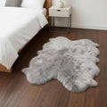 Silver Gray Sheepskin Rug for Bedside by SuperAreaRugs