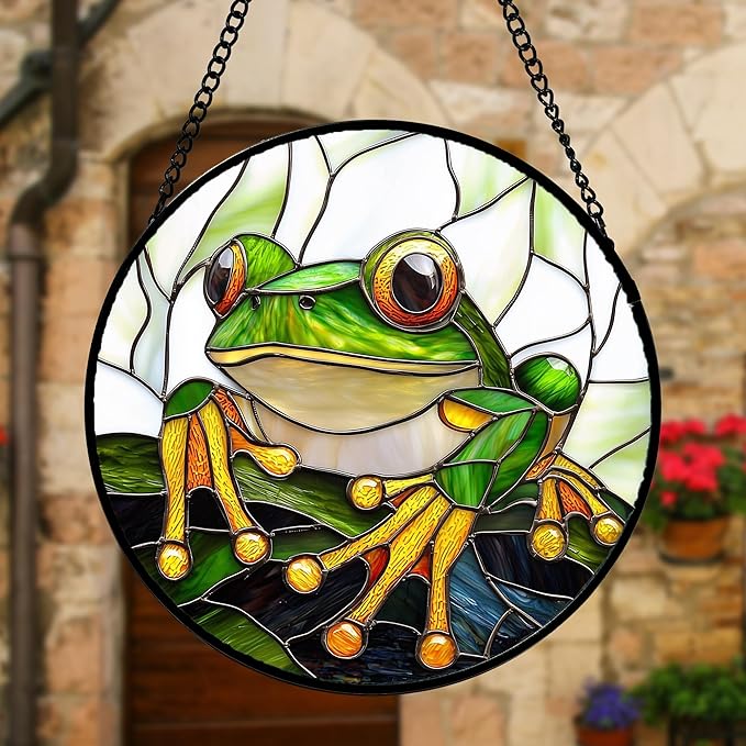 DASTOLL Stained Glass Window Hanging, and Mom 11.8x11.8 in - Image 2