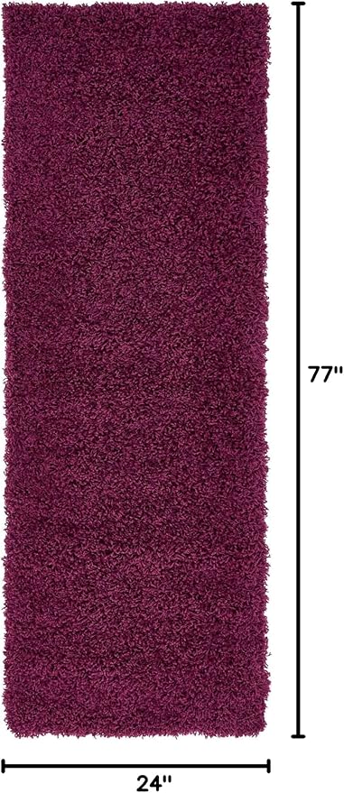 Unique Loom Solid Shag Collection Area Rug - Image 2