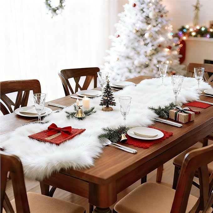 duduta White Faux Sheepskin Runner Rugs 2x6 ft, Fluffy Shag Bedroom Rug Fur - Image 7