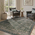 MontVoo-Vintage Area Rug 4X6 Green Rugs by MontVoo