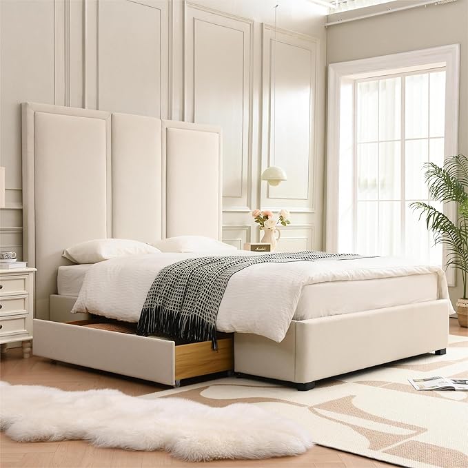 YUHUASHI Queen Size Bed Frame by YUHUASHI