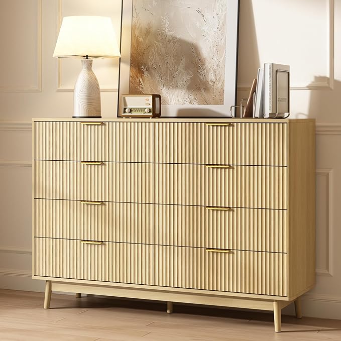 CARPETNAL Fluted 8 Drawer Dresser - Image 7