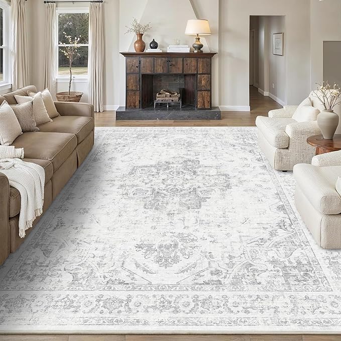 8x10 Vintage Washable Area Rugs Boho Medallion Large Distressed Retro Accent by HOME