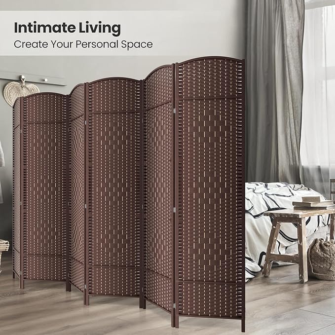 6 Panel Room Divider, 6Ft Folding Privacy Screen, Tall - Image 4