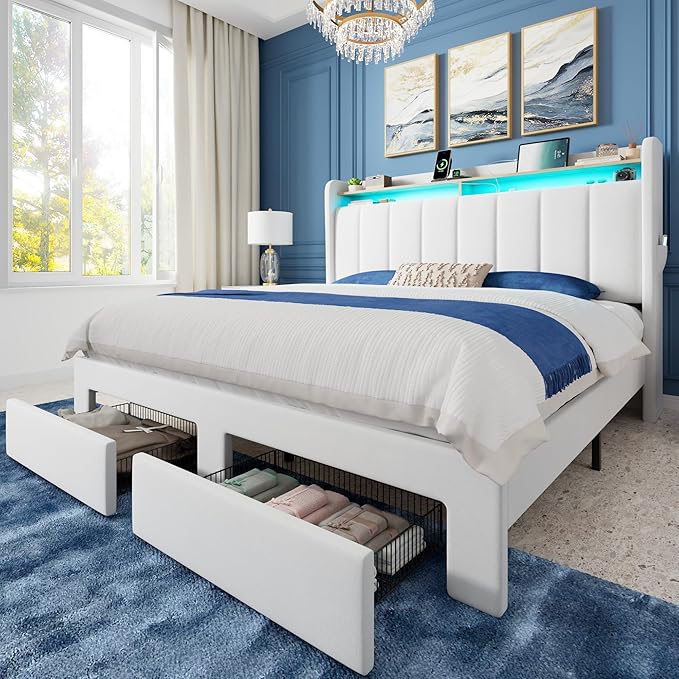 Allewie Velvet Vertical Tufted Queen Upholstered Platform Bed Frame by Allewie