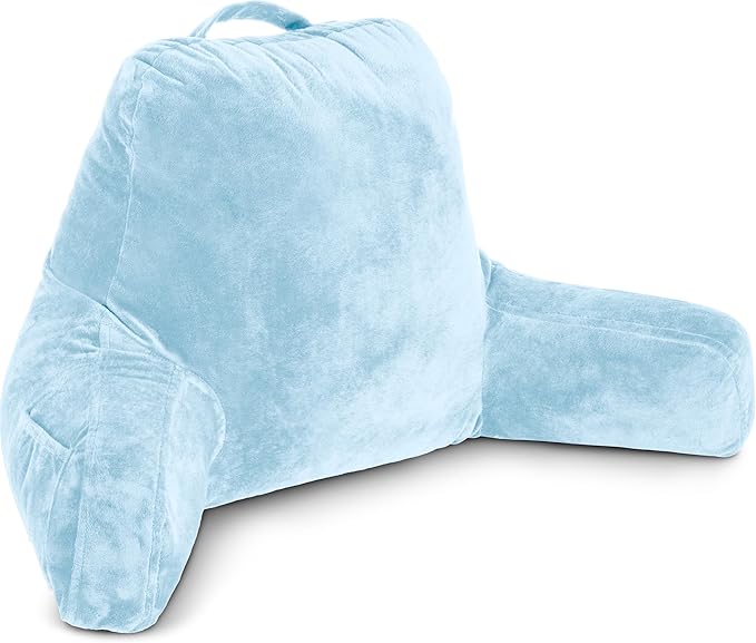 Husband Pillow Sky Blue, Original Reading Pillow in Bed Rest Chair, Shredded by HusbandPillow
