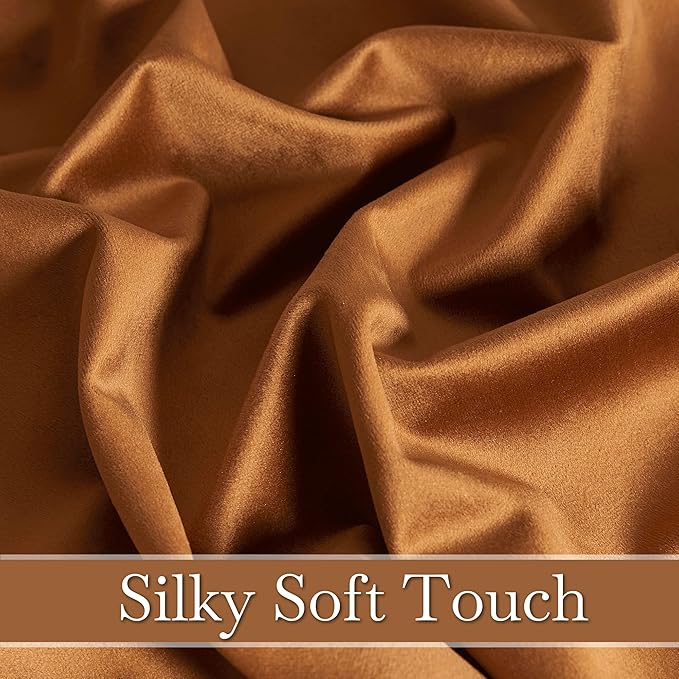 RYB Home Heavy Duty Velvet Curtains & Drapes, Room Darkening Noise Reducing - Image 6