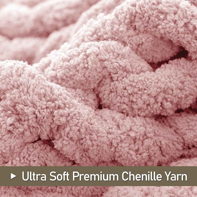 Chunky Knit Throw Blanket 50"X 60", 100% Handmade - Image 3