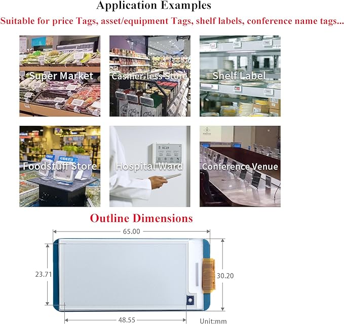 2.13inch E-Ink Display HAT V4 Version, Support Partial Refresh - Image 6