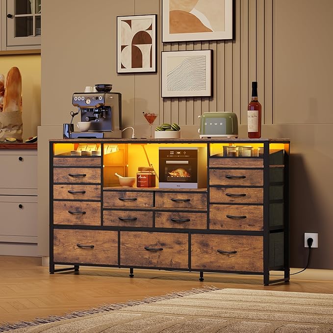 WLIVE TV Stand for 55, 65 inch TV, Entertainment Center - Image 4