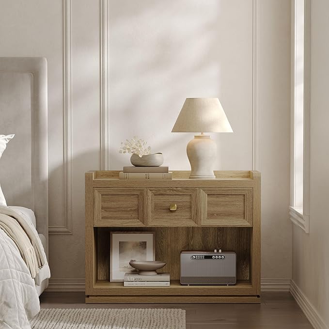 SICOTAS 31" Wide Nightstands Set of 2, Large Night Stands - Image 3