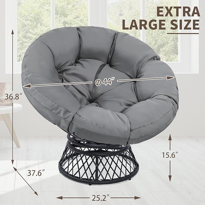 46" Giant Oversized Rattan Papasan Chair - Image 2