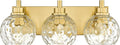 METWET Bathroom Light Fixtures Over Mirror, 3-Light Brushed Gold Vanity Light by Metwet