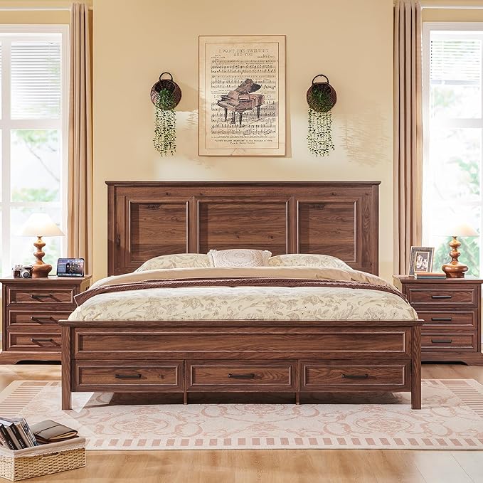 ACCOHOHO Farmhouse King Size Bed Frame - Image 7