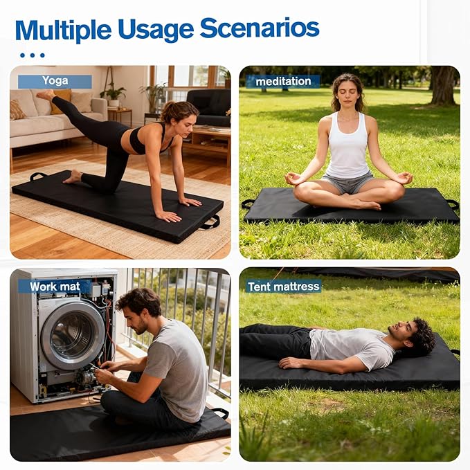 Bedside Fall Mats for Elderly 2.5 Inch Rollable High Density Foam Floor Mats - Image 6