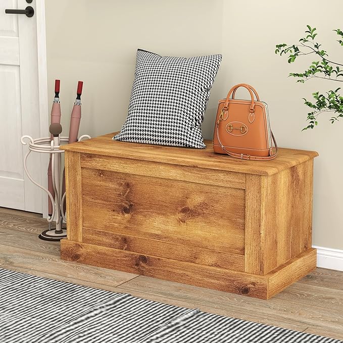 LOKO 35.5” Storage Chest, Lift Top Storage Box - Image 2