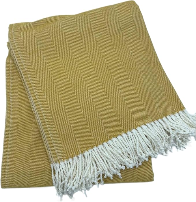 Alashan Cotton Acrylic Adirondack Herringbone Woven Throw by Alashan