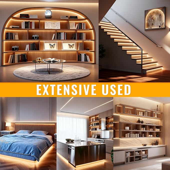 40Ft COB LED Strip Lights, Warm White 3000K Dimmable LED Light Strip - Image 6