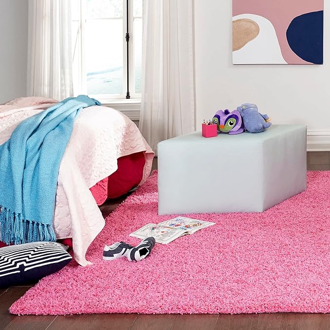 Unique Loom Solid Shag Collection Area Rug - Image 2