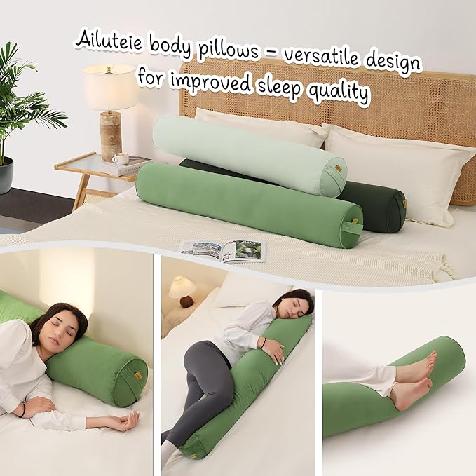 Bolster Pillow for Bed – Long Round Body Pillow for Adults, Cuddle Pillow for - Image 6