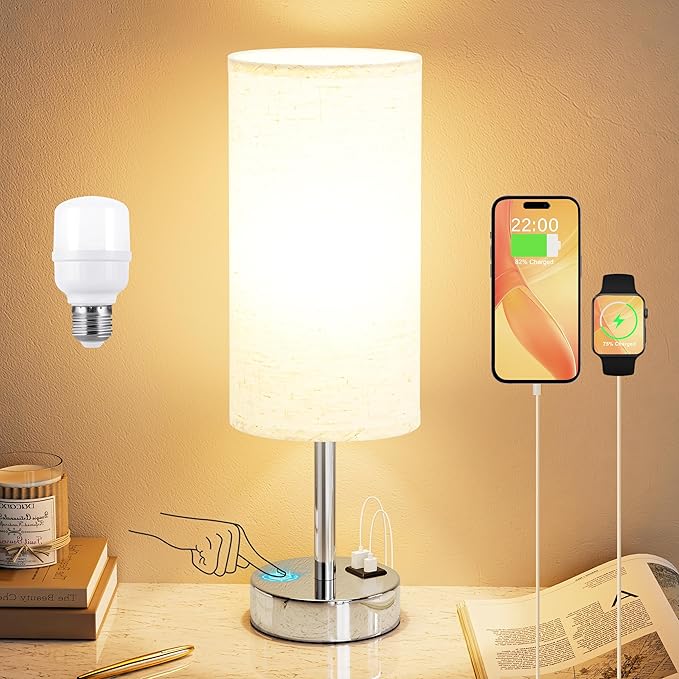 Dicoool Touch Table Lamp for Bedroom Nightstand by DicooolDirect