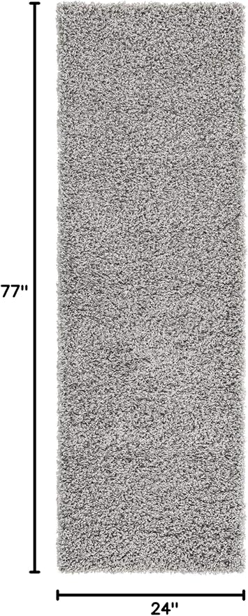 Unique Loom Solid Shag Collection Area Rug - Image 2