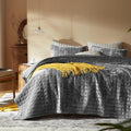 LEAONME Velvet Quilt Full/Queen Size-90''x98'', Lightweight Grey Velvet by LEAONME