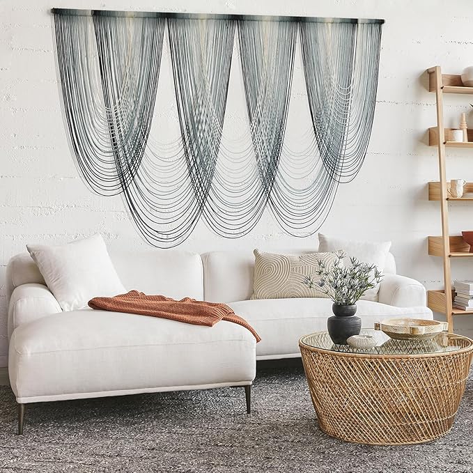 IOWER Large Macrame Wall Hanging Dip-Dyed Macrame Wall Decor Boho Wall Decor by IOWRE
