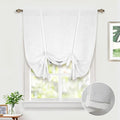 DriftAway Double Layer Linen Blackout Tie Up Curtains Thermal Insulated Fully by DriftAway